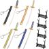 ixampoun 8ps (4 Swords + 4PS Scabbard) Suitable for One Piece Keychain Mini Katana Key Chain Anime Accessories Gifts for Men Boys Kids Movable Doll Art Sword(Chroma1)