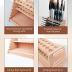 tinctor Wooden Paint Brush Holder for 44 Brushes - Desk Stand Paintbrush Organizer, Holding Rack for Pens, Paint Brushes, Colored Pencils, Markers