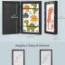 SONGMICS Kids Artwork Frame Changeable, A4, 8.5x11 Art Picture Frame Display for Room Decor, Each Storage up to 150 Drawings, with Mat, Stickers, Non-Trace Nails, MDF, Glass, Ash Black