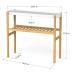 Wisuce Bamboo Shelf Indoor, 2 Tier Window Tall Stand Table for Multiple Plants…