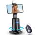 Auto Face Tracking Tripod 360° Rotating Auto Tracking Phone Stand, No App, Phone Camera Stand with Remote and Gesture Control, Rechargeable Smart Shooting Stand for Live Video Recording Tiktok（Black）