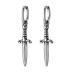 HZMAN Medieval Sword Dangle Drop Earrings for Men Women Stainless Steel Hip Hop Gothic Retro Dagger Hoop Earrings Jewelry Gift