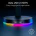 Razer Base Station V2 Chroma Headphone Headset Stand Holder: Chroma RGB Lighting - Taller Stand & Anti-Slip Ledge - USB Charging Ports - Anti-Slip Rubber Base - 3.5mm Port + Built-in DAC - Black