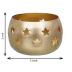 B H Handicrafts Handmade Votive Gold Tealight Candle Holders Stand Decorative Tabletop Pillar Candlestick for Wedding Decoration Vintage Style Perfect for Centerpieces Home Decor Gifts (Pack of 1)