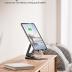 Nulaxy Aluminum Dual Foldable iPad Stand, Fully Adjustable Desktop Tablet Holder, iPad Accessories for Office Kindle Compatible with Mobile Devices iPad Pro/Air/Mini, iPhone Pro/Max/Plus, Black
