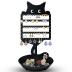WOXBITA Earring Holder Hanging Organizer Stand Jewelry Rack Metal Cute Cat Tree Shelf Room Decor Table Ear Stud Holder Display Tower with Ring Storage Tray for Teens Girls Kids Cat Lovers
