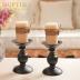 2 Pcs Black Pillar Candle Holders, Most Ideal for 3" Pillar Candles, Gifts for Wedding, Party, Home, Spa, Reiki, Votive Candle (2 x S)
