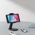 Lamicall Foldable Phone Stand for Desk - Height Adjustable Cell Phone Holder Portable Cellphone Cradle Desktop Dock Compatible with iPhone 16 15 14 13 Pro Max Mini, 12 11 XR X 8 Plus SE, Smartphone