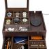 HOUNDSBAY Watch Box for Men & Mens Jewelry Box Organizer - Watch Box Organizer for Men - Watch Display Case - Valet Tray & Watch Holder Organizer for Men - Nightstand Organizer & Watch Stand