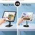 OCYCLONE Phone Stand, Adjustable Height and Angle Foldable Cell Phone Stand Holder for Desk, Taller iPhone Stand Compatible with 4-11 Inch Mobile Phone/iPad/Tablet - Black