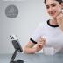 Lamicall Foldable Phone Stand for Desk - Height Adjustable Cell Phone Holder Portable Cellphone Cradle Desktop Dock Compatible with iPhone 16 15 14 13 Pro Max Mini, 12 11 XR X 8 Plus SE, Smartphone