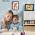 SONGMICS Kids Artwork Frame Changeable, A4, 8.5x11 Art Picture Frame Display for Room Decor, Each Storage up to 150 Drawings, with Mat, Stickers, Non-Trace Nails, MDF, Glass, Ash Black