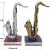 QQYDZSW Sculpture Desktop Ornament Ideal Figurine Statue Retro Resin Sax Statue Model Figurine Saxophone Miniature Sculpture Handmade Craft Bar Cafe Home Decor Ornament(Gold)