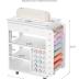 Rolling Craft Cart and Storage Table for Cricut - VDamu Vinyl Roll Holder and Craft Room Organizer