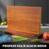 BROOKLYN CUTLERY Magnetic Knife Block, Acacia Wood Magnetic Knife Holder for Kitchen Counter Universal Knife Block Without Knives (12 x 10 With Sharpener)