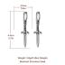 HZMAN Medieval Sword Dangle Drop Earrings for Men Women Stainless Steel Hip Hop Gothic Retro Dagger Hoop Earrings Jewelry Gift