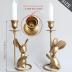 Mouse Reading Taper Candle Holders, Creative Animal Candlestick Holders, Centerpiece Table Decorative Candlelight, Dinner Metal Candle Stand, Home Decor…