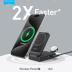 Anker MagGo 3-in-1 Charging Station, Qi2 Certified 15W MagSafe-Compatible Wireless Charger Stand, Foldable Charger for iPhone 15/14, AirPods, Apple Watch 9 (40W USB-C Charger Included) with Anker MagS
