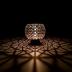 OShadow Candle Holder (shadow caster UNIQUE Patterns)- moroccan candle holders for centerpiece table decorations & candelabra - lantern candle sticks holder - taper candle holder DECORATIVE gold decor