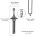 ZiWuark Mens Broken Sword Necklace Lion Head Knight Dragon Sword Pendant Viking Jewelry for Men Women, Silver Lion