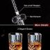 LUJII Heroic Sword Whiskey Decanter Set for Brave Hero, Liquor Dispenser with 2 Glasses & Wooden Tray, Alcohol Holder for Bourbon or Scotch, Gift for Men Husband Dad Boyfriend or Son, 850 ml