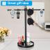 bodkar Jewelry Necklace Organizer Stand,12.9" Tall Sturdy Metal Jewelry Stand with Round Tray for Bracelet Bangles Holder Display,Long Necklace Organizer Holder (black)