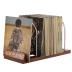 BS-VOG Now Playing Vinyl Record Stand, 50 LP Vinyl Record Storage with Non-slip Grooves, Wood Now Spinning Vinyl Record Holder for Albums Magazine Rack Magazine Organizer Record Display, Gift Package