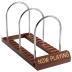 BS-VOG Now Playing Vinyl Record Stand, 50 LP Vinyl Record Storage with Non-slip Grooves, Wood Now Spinning Vinyl Record Holder for Albums Magazine Rack Magazine Organizer Record Display, Gift Package