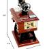 Artyea Vintage Mini Sewing Machine Style Plastic Music Box Table Desk Decoration Toy Gift for Kid Children, brown