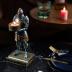HDMbigmi King's Guard Standup Knight Candlestick Holders Resin TeaLight Holder Warrior Mobile Phone Stand Pen Holder Candle Holder for Restaurant, Altar, Home Table(Blue)