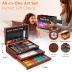 Soucolor Art Supplies, 192-Pack Deluxe Art Set Drawing Painting Supplies Art Kit with Acrylic Pad, Watercolor Pad, Sketch Book, Canvases, Acrylic Paint, Crayons, Pencils, Gifts for Artists Adults Kids