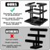 Alytree 2-Tier Rotating Bracelet Display Stand, Wooden Jewelry Bracelet Display Holder-4 Removable Holders, Bracelet Organizer for Bangles, Necklaces, Bracelets, Rings, Earrings and Watch, Black