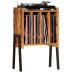 TUTOTAK Record Player Stand, Record Storage Table, End Table with Vinyl Holder Display Shelf, Side Table, Turntable Stand, Nightstand V1TB01BB045