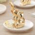Colias Wing Home Desk Ornaments Wedding Decoration-Lovely Elephant Stylish Design Ceramic Trinkets Tray Necklace Earrings Rings Stand Display Organizer Holder Jewelry Holder Decor Dish Plate-Gold