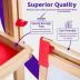 Blue Squid Art Easel for Kids Including 100+ Accessories - Double Sided Adjustable Wooden Painting Easel with Magnetic Chalk Board, White Board and Paper Roll for Toddlers Ages 3,4,5,6,7,8,9,10,12