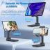 OGMAPLE Phone Holder for Desk, MT-6 Cell Phone Stand for Desk Universal Cellphone Stand Holder Foldable & Height Adjustable Compatible Under 8” Device, with Silicone Mat, Black
