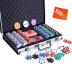 Poker Chip Set - 300PCS Poker Chips with Aluminum Case, 11.5 Gram Chips for Texas Holdem Blackjack