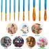 Soucolor Acrylic Paint Brushes Set, 20Pcs Round Pointed Tip Artist Paintbrushes for Acrylic Painting Oil Watercolor Canvas Boards Rock Body Face Nail Art, Halloween Pumpkin Ceramic Crafts Supplies