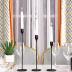 SUJUN Matte Black Candle Holders Set of 3 for Taper Candles, Decorative Candlestick Holder for Wedding, Dinning, Party, Fits 3/4 inch Thick Candle&Led Candles (Metal Candle Stand)