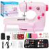 Gleamkid Portable Sewing Machine, Mini Sewing Machine for Beginners with 2 Speed Control, Extension Table, LED Light, Foot Pedal, DIY Home Sewing Kit with Accessories and Tools