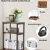 Tuohours Record Player Stand, 3 Tier End Side Table with Vinyl Record Storage Basket, Turntable Table up to 100 Albums Record Shelf Display Holder Cabinet for Living Room, Bedroom, Office