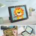 SONGMICS Kids Artwork Frame Changeable, A4, 8.5x11 Art Picture Frame Display for Room Decor, Each Storage up to 150 Drawings, with Mat, Stickers, Non-Trace Nails, MDF, Glass, Ash Black