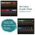 VISWIN Deluxe Acrylic Paint Set, 74 Pcs Complete Art Supplies with Tabletop Sketch Box Easel, 48 Colors Acrylic Paints, Canvas, Paint Brushes, Painting Kit for Adults, Art Set for Artists, Beginners