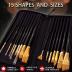 Mont Marte Art Paint Brushes Set, Great for Watercolor, Acrylic, Oil-15 Different Sizes Nice Gift for Artists, Adults & Kids
