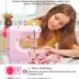 Gleamkid Portable Sewing Machine, Mini Sewing Machine for Beginners with 2 Speed Control, Extension Table, LED Light, Foot Pedal, DIY Home Sewing Kit with Accessories and Tools