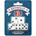 Classic White Game Dice for Playing Board Games and Card Games, 5-Pack Set - 16mm Regular Pipped Six-Sided Dice by Brybelly