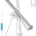 Adjustable Cell Phone Stand, OMOTON Aluminum Desktop Cellphone Stand with Anti-Slip Base and Convenient Charging Port, Fits All Smart Phones, Silver