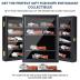 LIUYALO Knife Display Case 5 Rows Pocket Knife Display Cases for Collections Stand Military Folding Knife Shadow Box Wall Cabinet with UV Protection Acrylic Lockable, Black