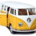 KiNSMART 5in Die-cast 1962 VW Classic Bus 1/32 Scale (Yellow), Pull Back n Go Action. For unisex