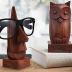 WhopperOnline classic hand made sheesham wood nose shaped Spectacle / Eyeglass display holder stand decorative for home and office (Brown, 6 inch), Birthday and Thanksgiving witty item for loved ones